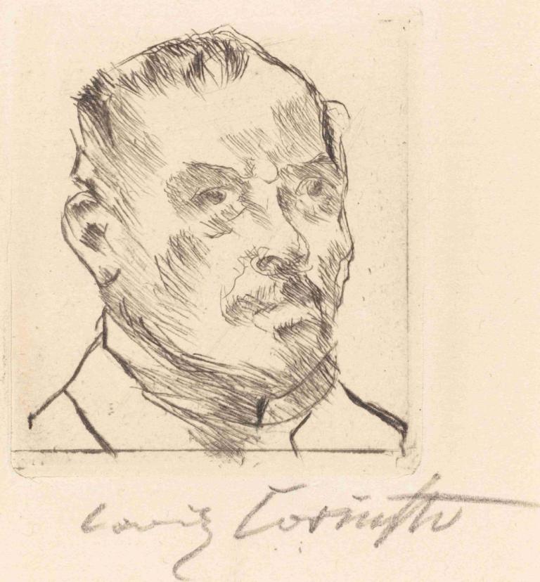 Self-Portrait (Selbstbildnis (Kopf)),Selvportræt (selvportræt (hoved)),Lovis Corinth,Lovis Korinth,Skitse