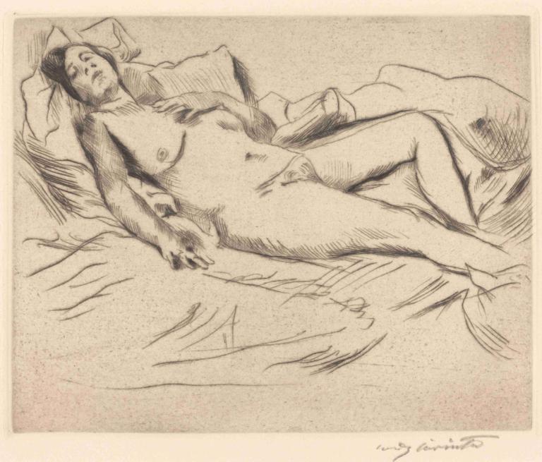 Sleeping Woman (Schlafende),Sleeping Woman (Femme endormie),Lovis Corinth,Gravure sur cuivre