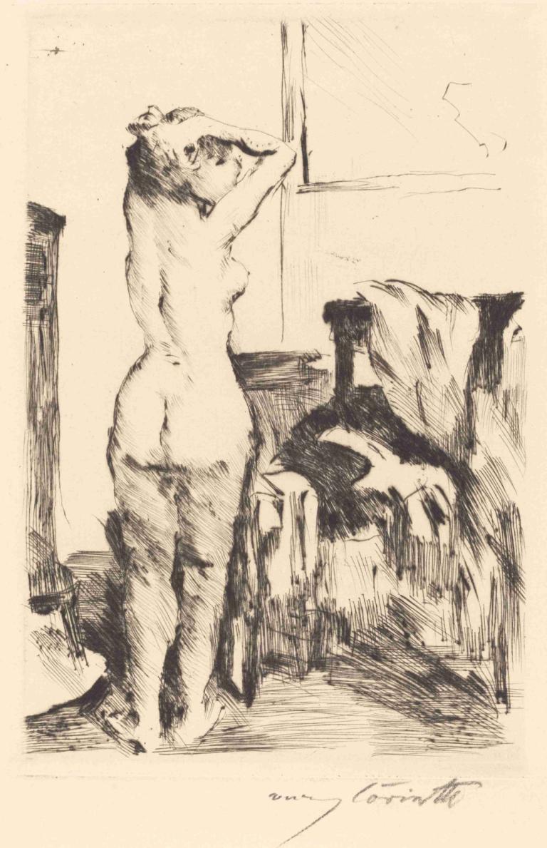 Study of a Model (Modellstudie),Étude d'un modèle (Modellstudie),Lovis Corinth,Gravure sur cuivre