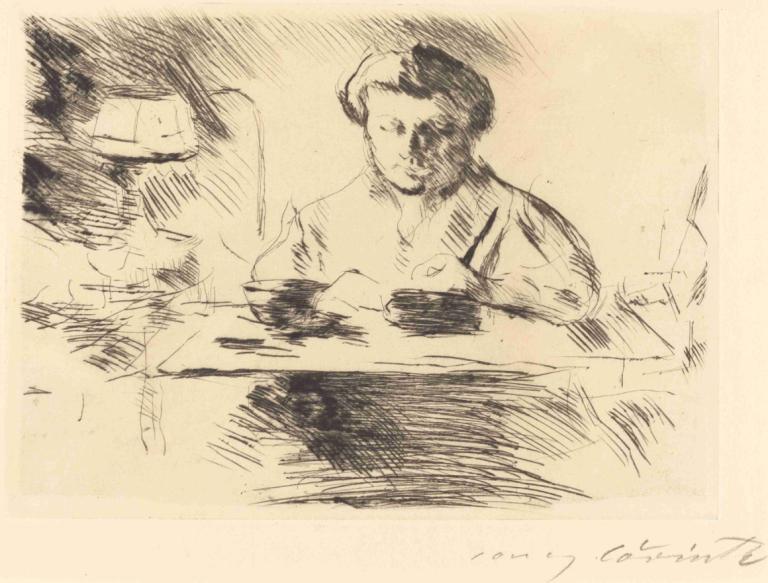 Wife of the Artist (Die Gattin),Femme de l'artiste (Die Gattin),Lovis Corinth,Gravure sur cuivre