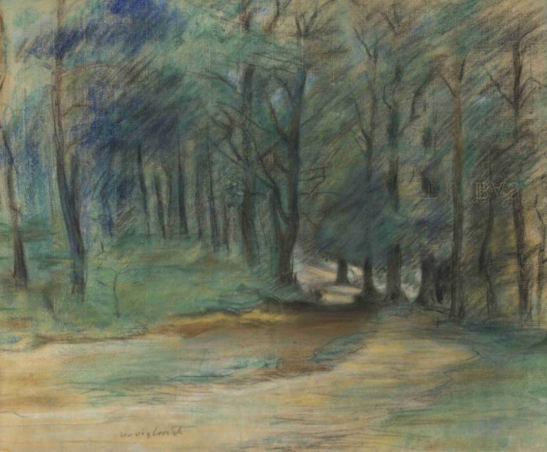 Woodland Path,Lovis Corinth,Oil Painting,Oil Painting, no humans, tree, nature, traditional media, forest