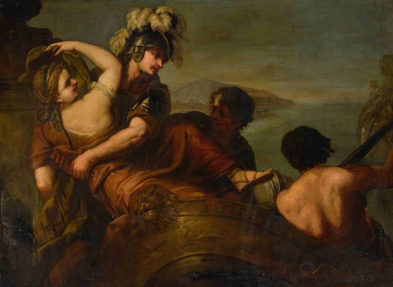 The Abduction Of Helen,Răpirea lui Helen,Luca Giordano,Pictura in ulei,Pictura in ulei, parodie artistică