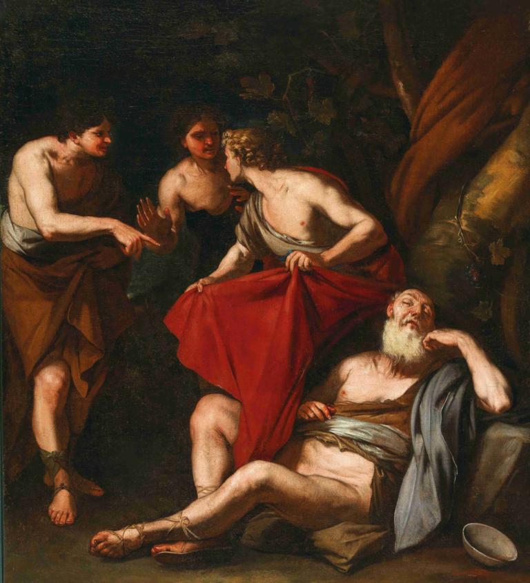 The Drunkenness of Noah,Kemabukan Nuh,Luca Giordano,Lukisan cat minyak,Lukisan cat minyak, parodi seni rupa