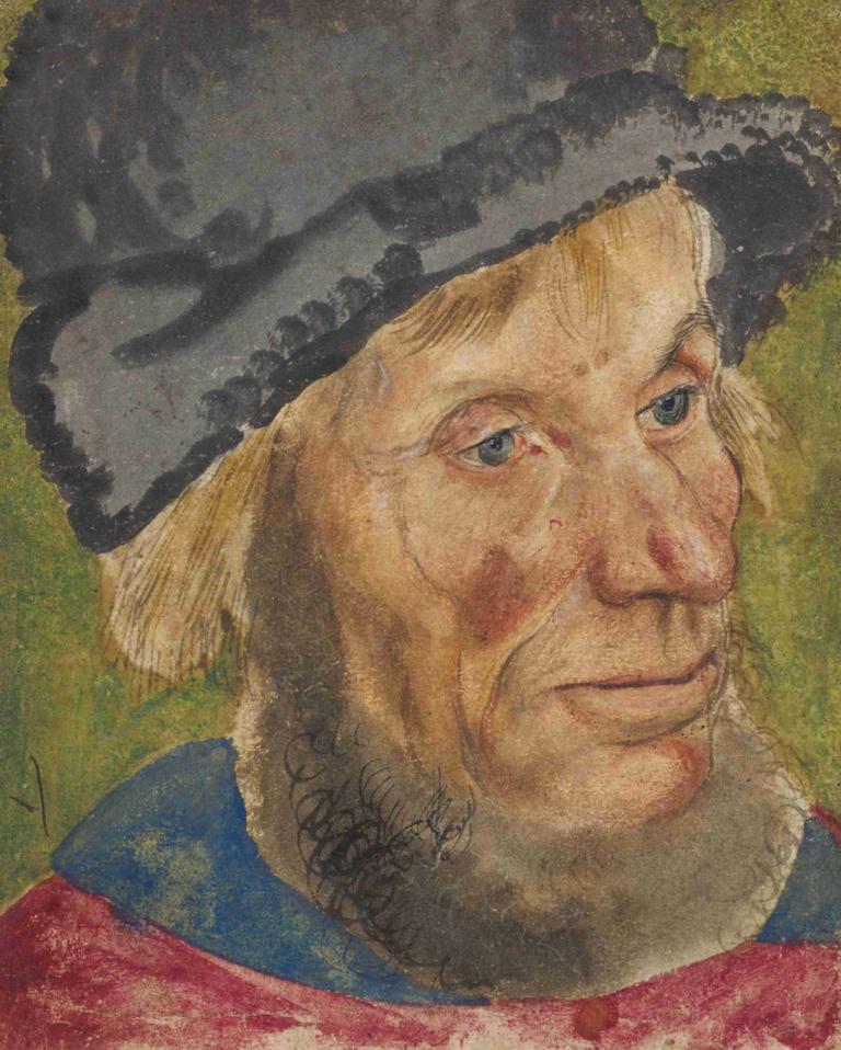 Head of a Peasant,Kepala Petani,Lucas Cranach the Elder,Lucas Cranach si Penatua,Lukisan cat minyak