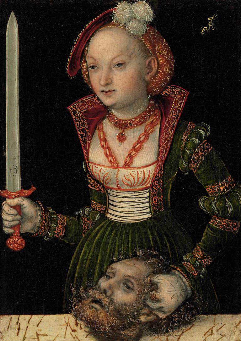 Judith and Holofernes,Judith dan Holofernes,Lucas Cranach the Elder,Lucas Cranach si Penatua