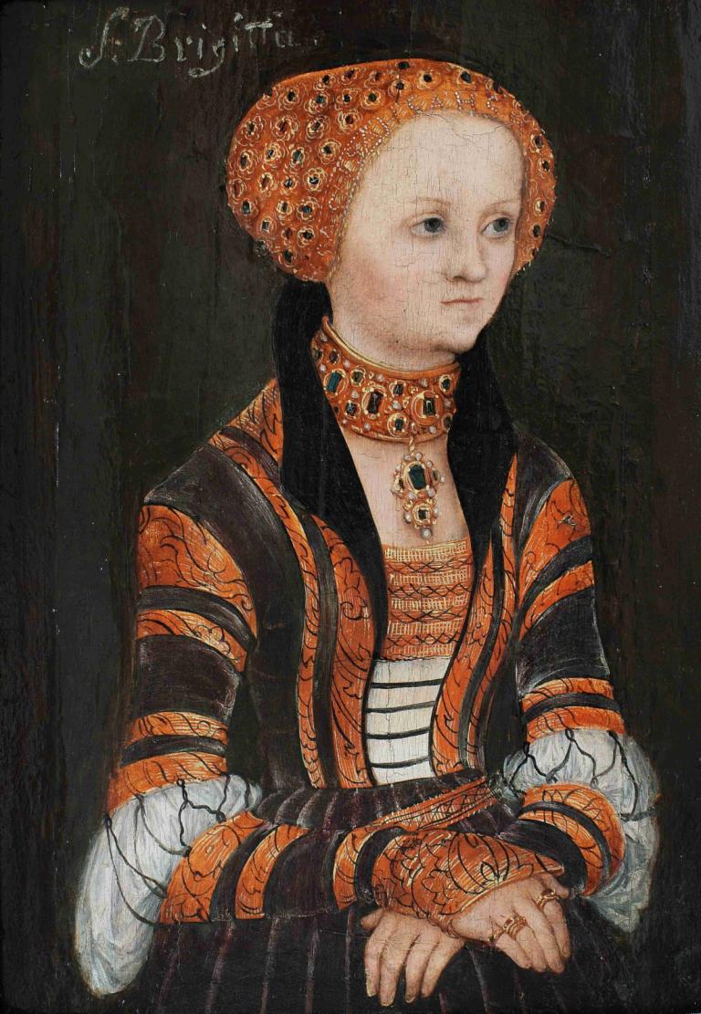 Portrait of St. Bridget of Sweden,Porträt der heiligen Brigitta von Schweden,Lucas Cranach the Elder