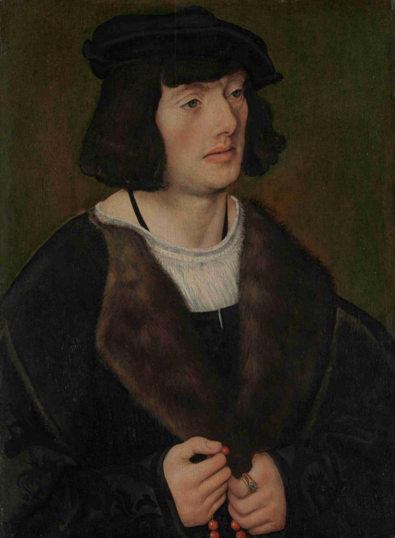 Portrait of a Man with a Rosary,Potret Seorang Pria dengan Rosario,Lucas Cranach the Elder