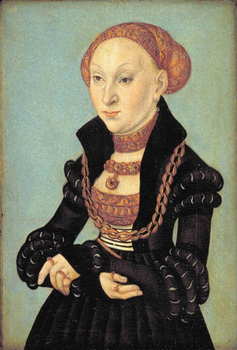 Portrait of the Electress Sibyl of Saxony (1510-1569),Portret elektorowej Sybilli Saksońskiej (1510-1569)