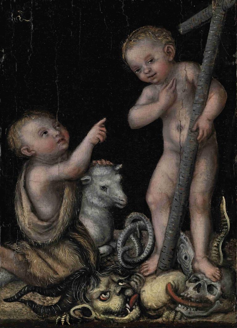 The Infant Christ and Saint John the Baptist,Dojenček Kristus in sveti Janez Krstnik,Lucas Cranach the Elder