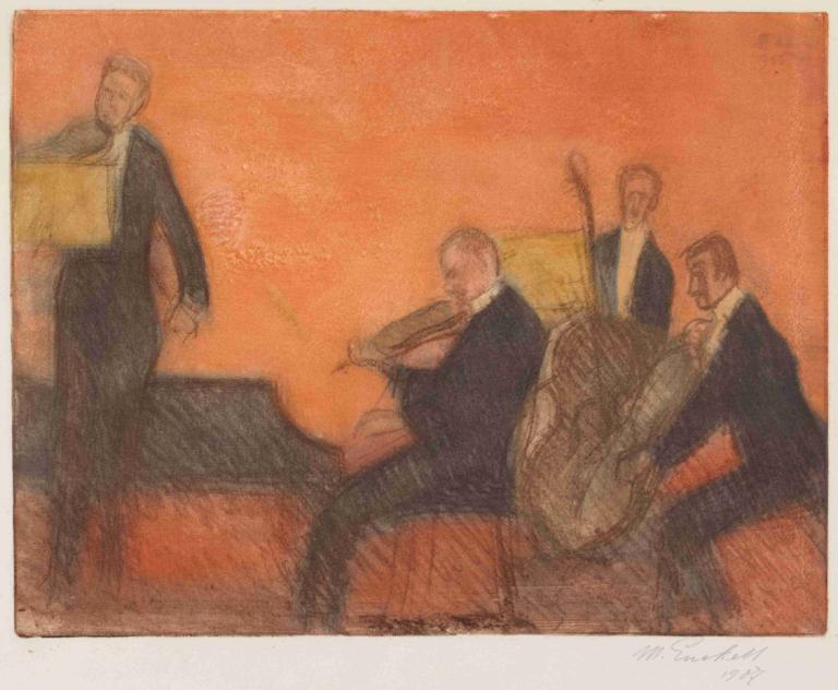 Music,โน้ตเพลง,Magnus Enckell,แมกนัส เอนเคอร์,จิตรกรรมสีน้ำมัน,จิตรกรรมสีน้ำมัน, อุปกรณ์, เด็กชายหลายคน