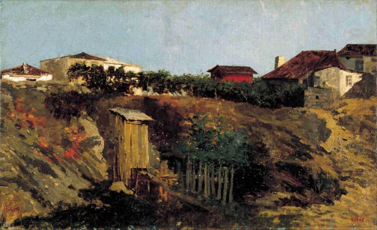 Portici Landscape,Portici Landschaft,Mariano Fortuny Marsal,Ölgemälde,Ölgemälde, draußen, Landschaft