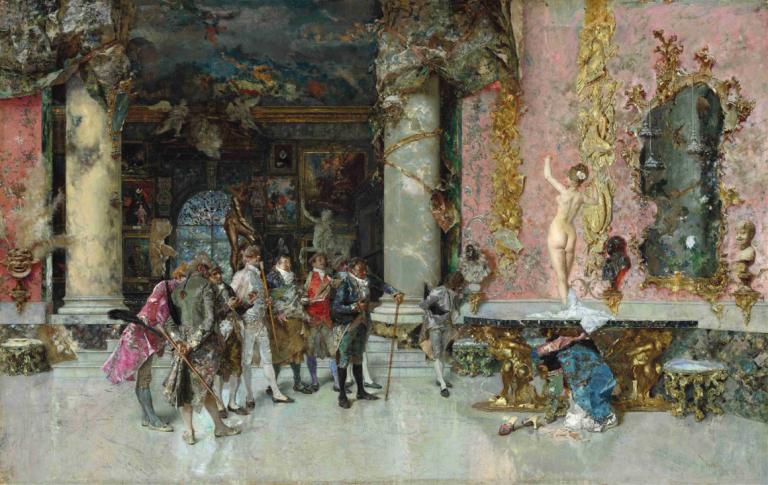 The Choice of a Model,Η επιλογή ενός μοντέλου,Mariano Fortuny Marsal,Ελαιογραφία,Ελαιογραφία