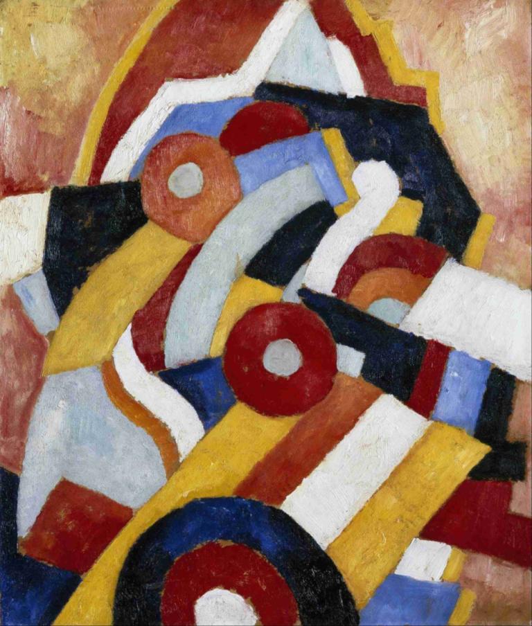 Abstraction,Marsden Hartley,Oil Painting,Oil Painting, solo, no humans, traditional media, male focus, gloves