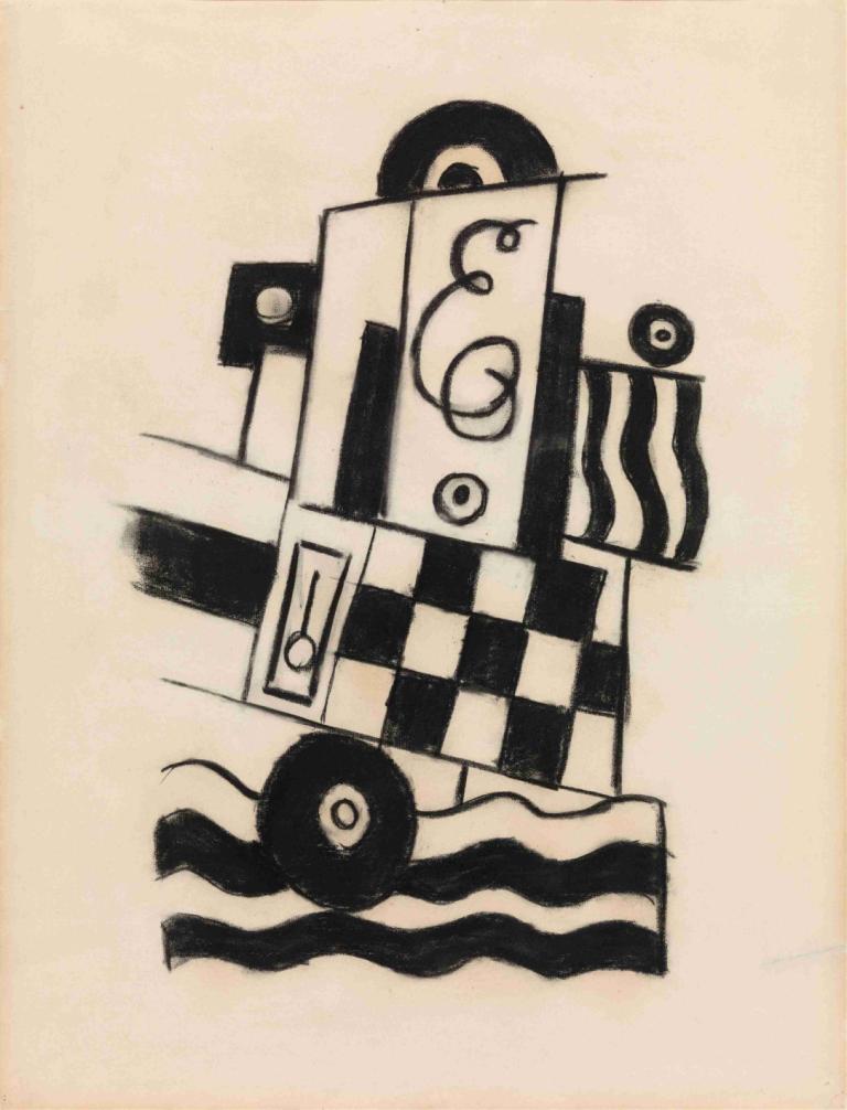 Military Symbols 1,Marsden Hartley,Illustration,Illustration, no humans, monochrome, traditional media