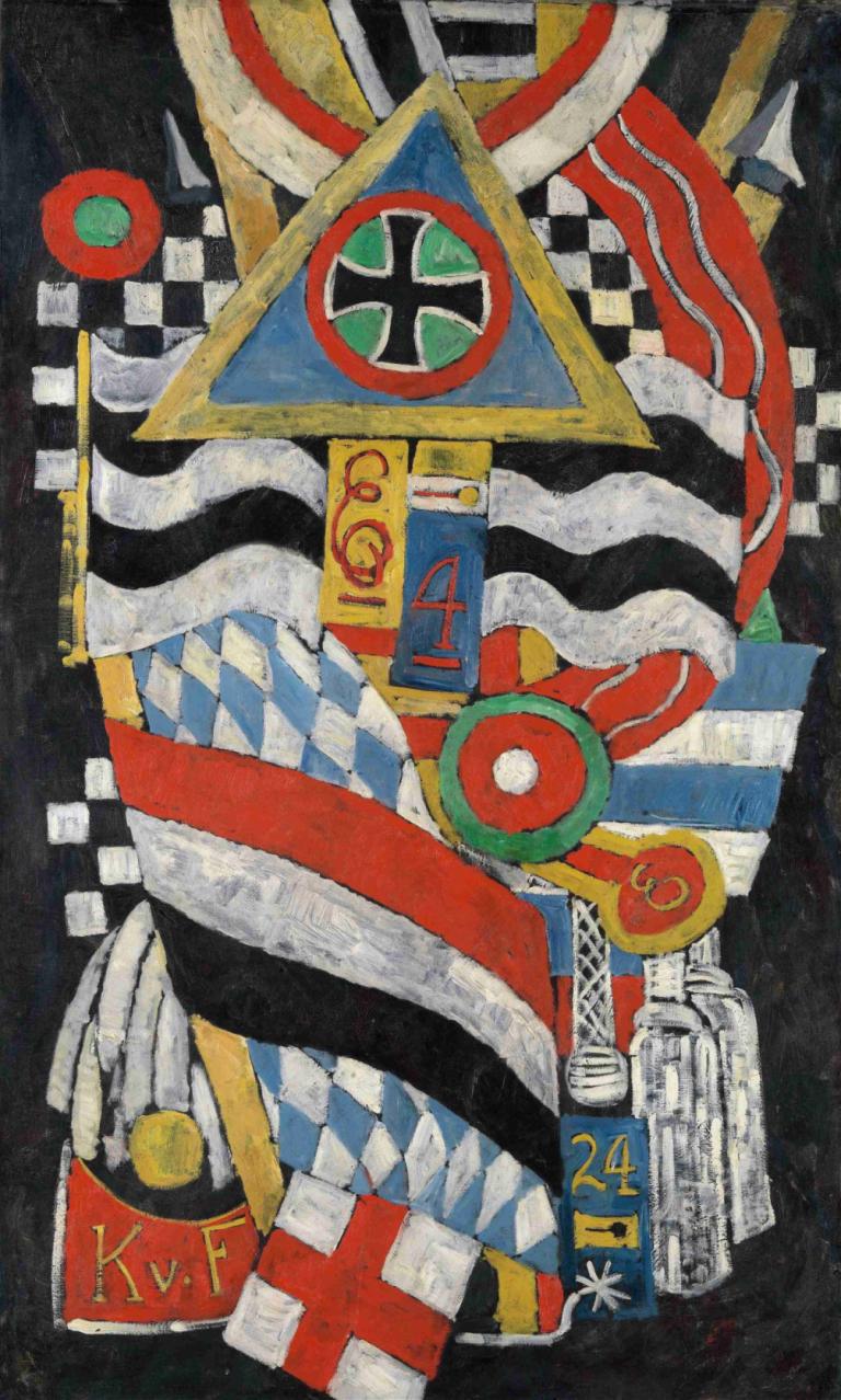 Portrait of a German Officer,一位德国军官的肖像,Marsden Hartley,马斯登-哈特利,油画,油画, 传统媒体, 没有人类, 独奏, 绘画（中）, 男性焦点, 水彩（中）, 1男孩