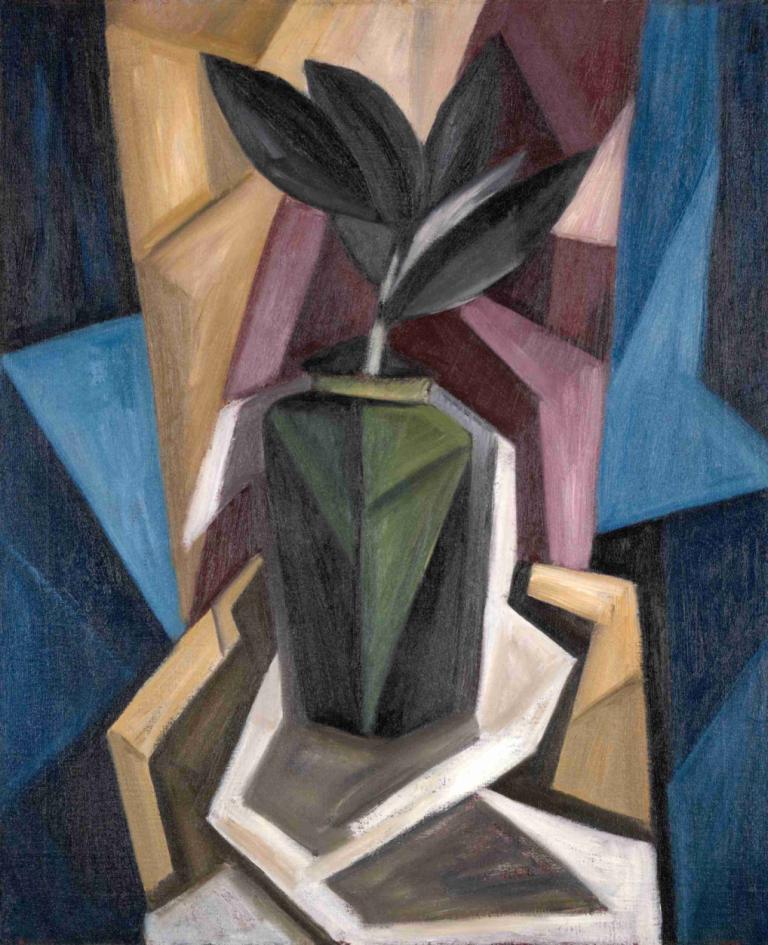 Rubber Plant,橡胶厂,Marsden Hartley,马斯登-哈特利,油画,油画, 传统媒体, 独奏, 没有人类, 花, 机器人, 机甲, 绘画（中）