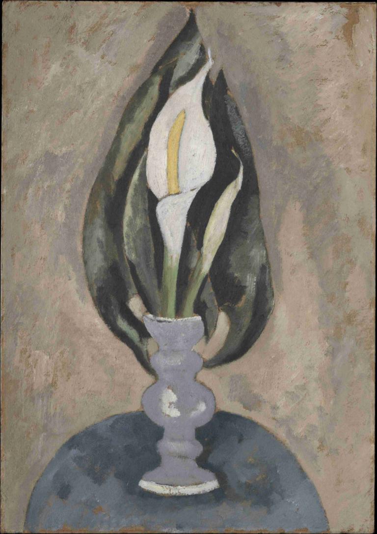 Still Life,静物,Marsden Hartley,马斯登-哈特利,油画,油画, 花, 没有人类, 神奇宝贝（生物）, 独奏, 白色的花