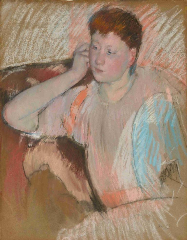 Clarissa,Mary Cassatt,Oil Painting,Oil Painting, 1boy, male focus, solo, shirt, white shirt, short hair