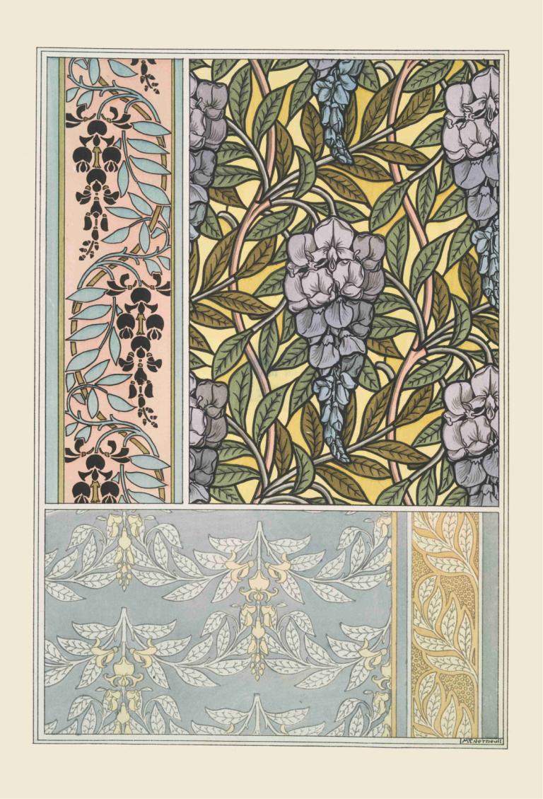 Glycine 2,Maurice Pillard Verneuil,Illustration,Illustration, feuille, fleur, parodie des beaux-arts