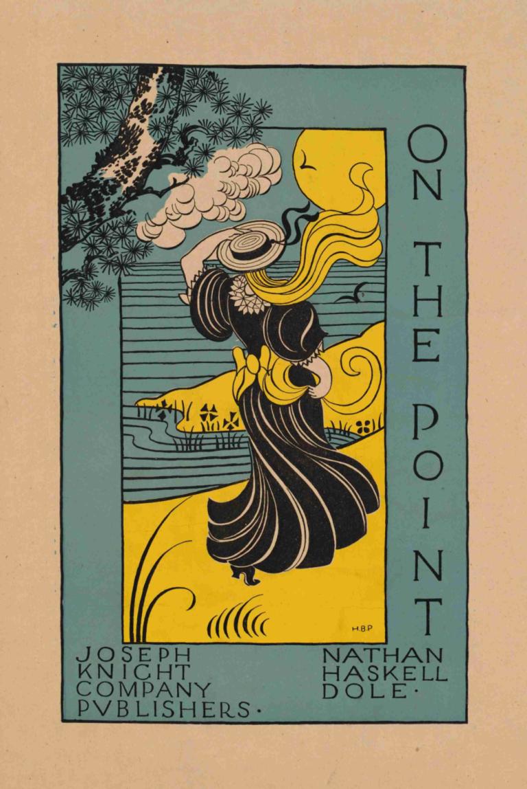 On the point,Op het punt,Maurice Prendergast,Illustratie,Illustratie, 1meisje, lang haar, solo, Engelse tekst