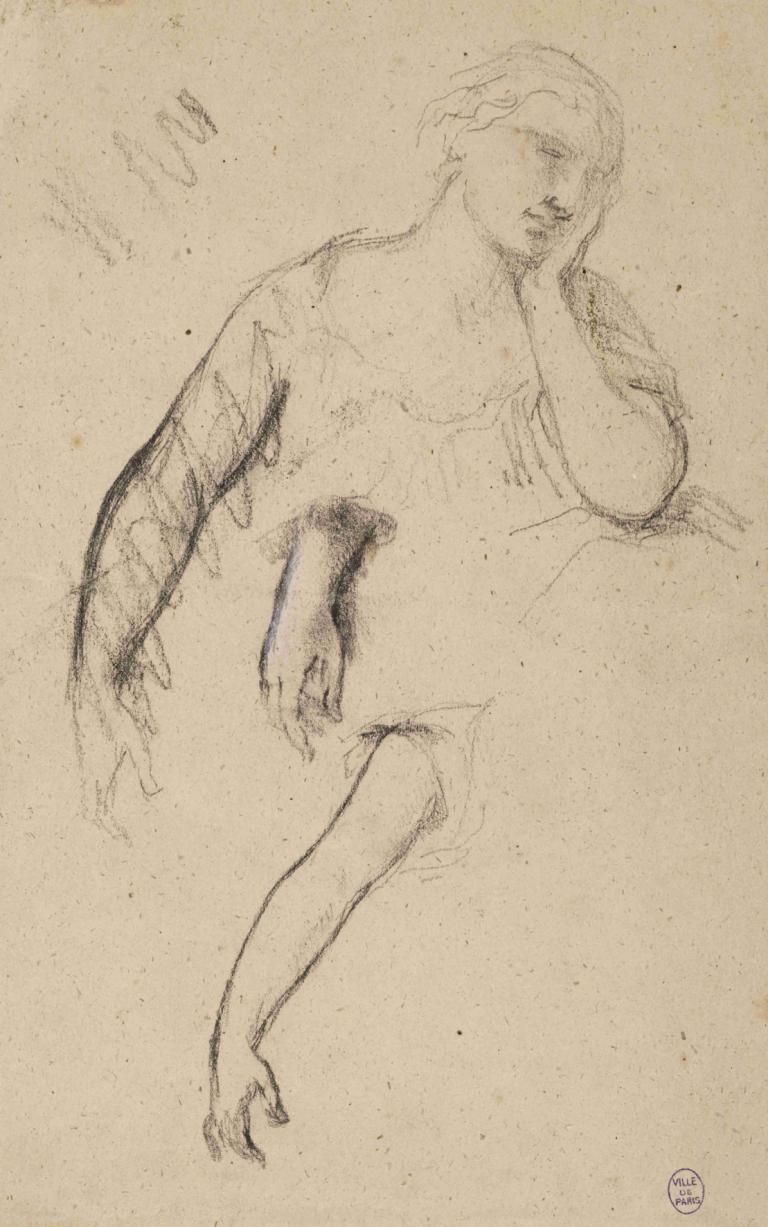 Croquis de buste de femme et deux croquis de main et de bras,Narcisse-Virgile Diaz de La Peña,Sketch,Sketch