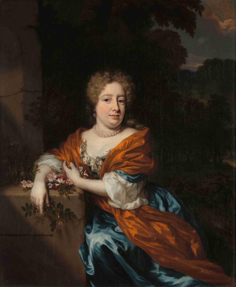 Portrait of Petronella Dunois,Porträt von Petronella Dunois,Nicolaes Maes,Ölgemälde,Ölgemälde, Kunstparodie