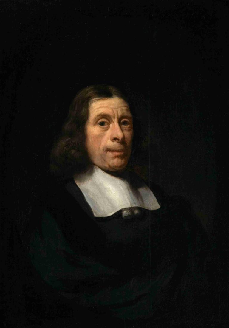 Portrait of a Man,Porträt eines Mannes,Nicolaes Maes,Ölgemälde,Ölgemälde, Solo, realistisch, dunkel, 1Mädchen