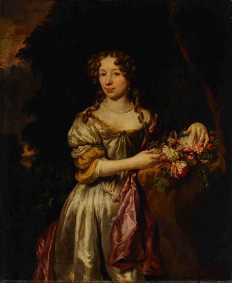 Portrait of a lady,Portrait d'une dame,Nicolaes Maes,Peinture à l'huile,Peinture à l'huile, 1fille