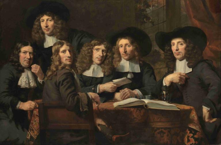 The officers of the Amsterdam Surgeons Guild,Die Offiziere der Amsterdamer Chirurgengilde,Nicolaes Maes