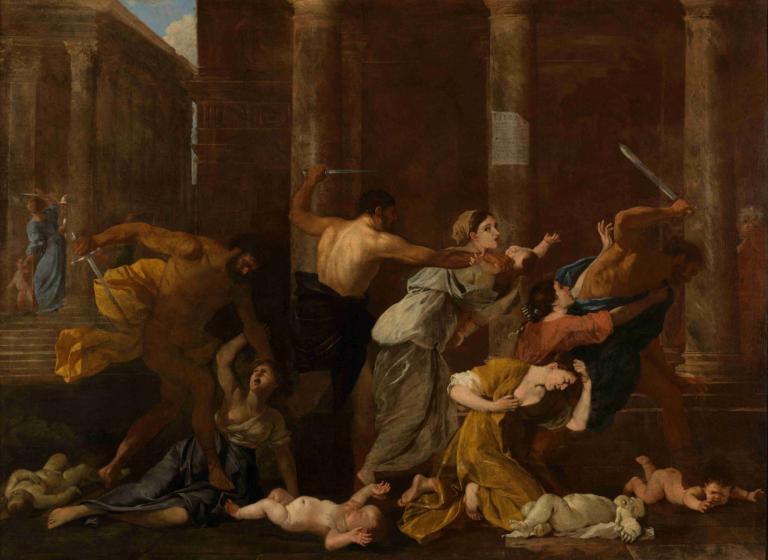 Le Massacre des Innocents,Masakra niewinnych,Nicolas Poussin,Obraz olejny,Obraz olejny, parodia sztuki