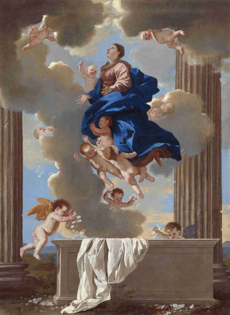 The Assumption of the Virgin,Wniebowzięcie Najświętszej Maryi Panny,Nicolas Poussin,Obraz olejny,Obraz olejny