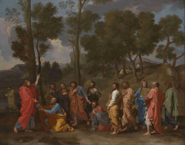 The Sacrament Of Ordination [Christ Presenting The Keys To Saint Peter],Nicolas Poussin,Oil Painting