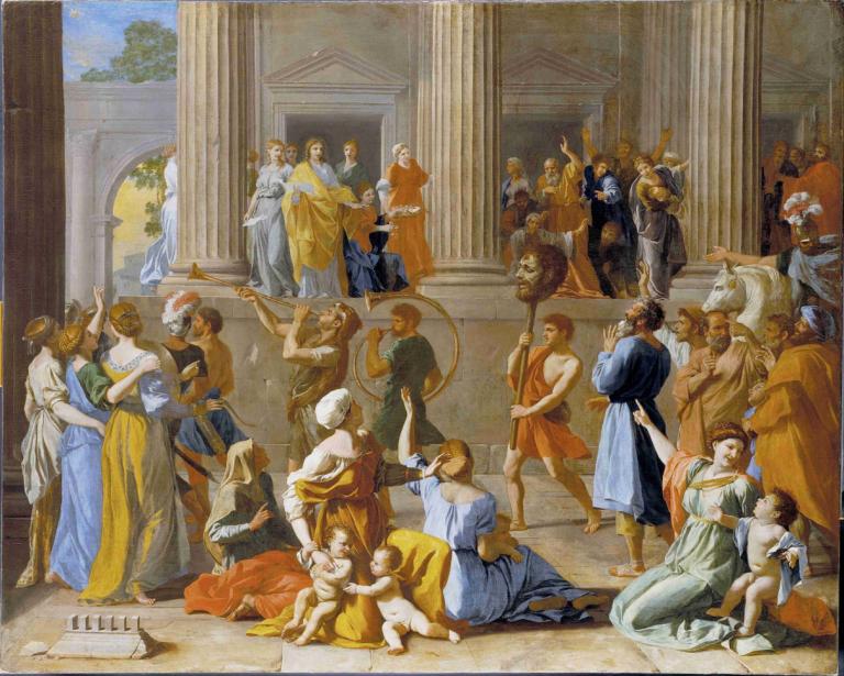 The Triumph Of David,Davidovo zmagoslavje,Nicolas Poussin,Oljna slika,Oljna slika, likovna parodija