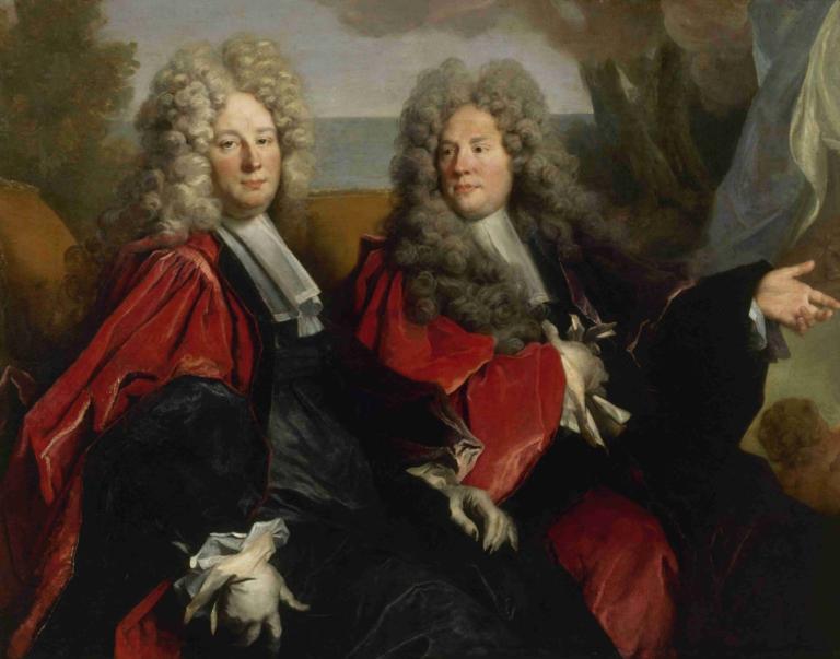 Portrait de deux échevins en fonction en 1702,Portræt af to rådmænd i embedet i 1702,Nicolas de Largillière