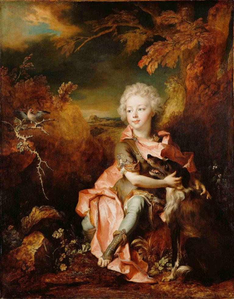 Portrait of a Boy in Fancy Dress,一個穿著花俏衣服的男孩的肖像,Nicolas de Largillière,尼古拉斯·德·拉吉利埃,油畫,油畫, 美術模仿, 1個女孩, 繪畫（中）