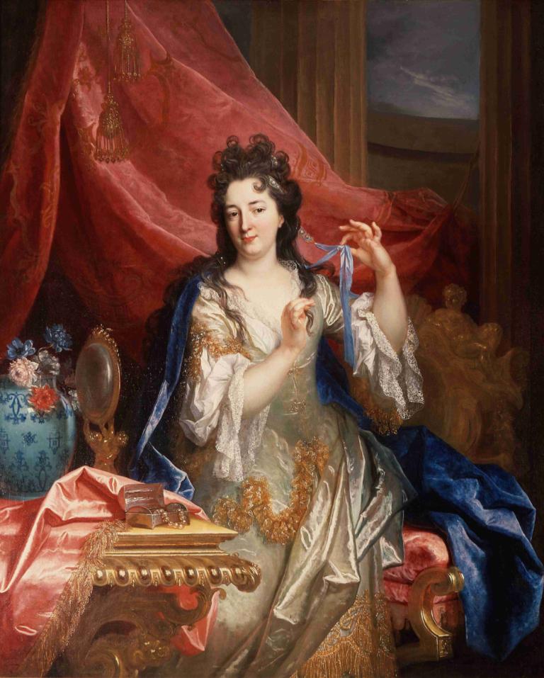 Portrait of a Woman,Portrét ženy,Nicolas de Largillière,Olejomalba,Olejomalba, 1 dívka, černé vlasy, sólo