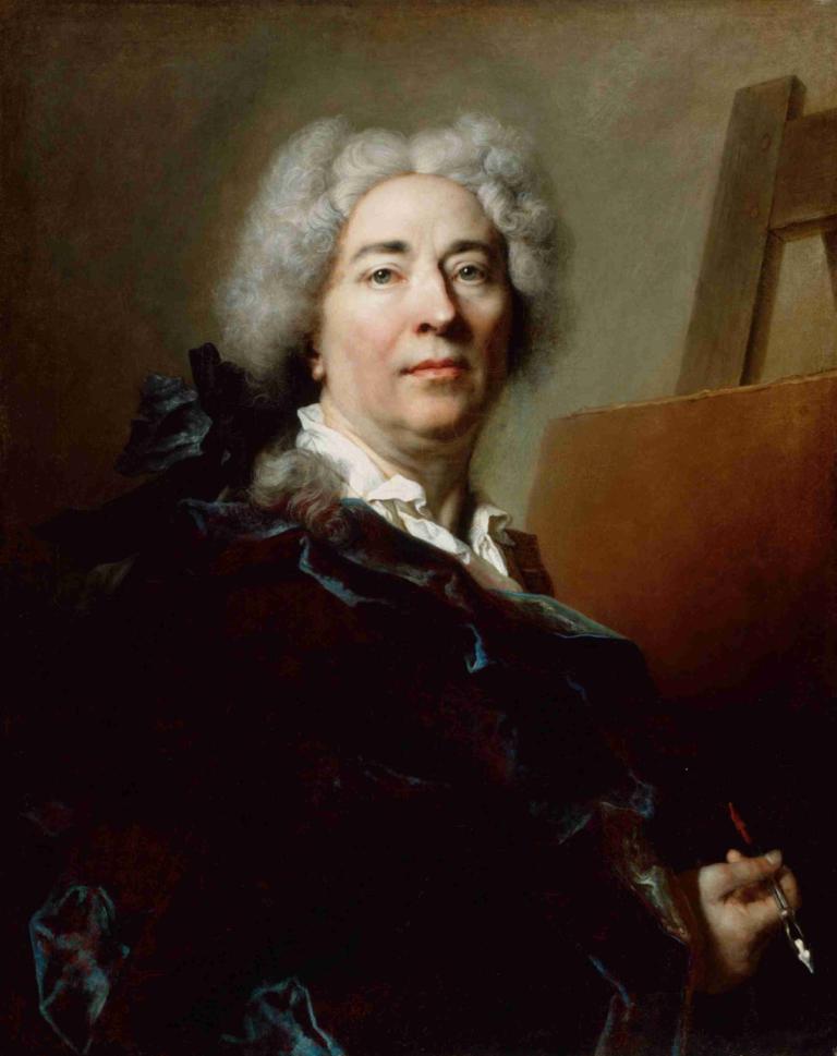 Self-Portrait,Selvportræt,Nicolas de Largillière,Oliemaleri,Oliemaleri, realistisk, solo, kunstparodi, 1 pige