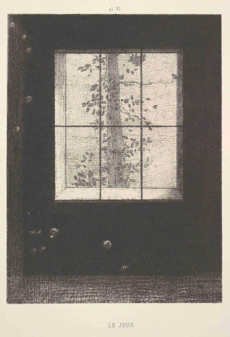 Day (Le Jour), from the series, Dreams (Songes), plate VI,Odilon Redon,Copperplate Etching