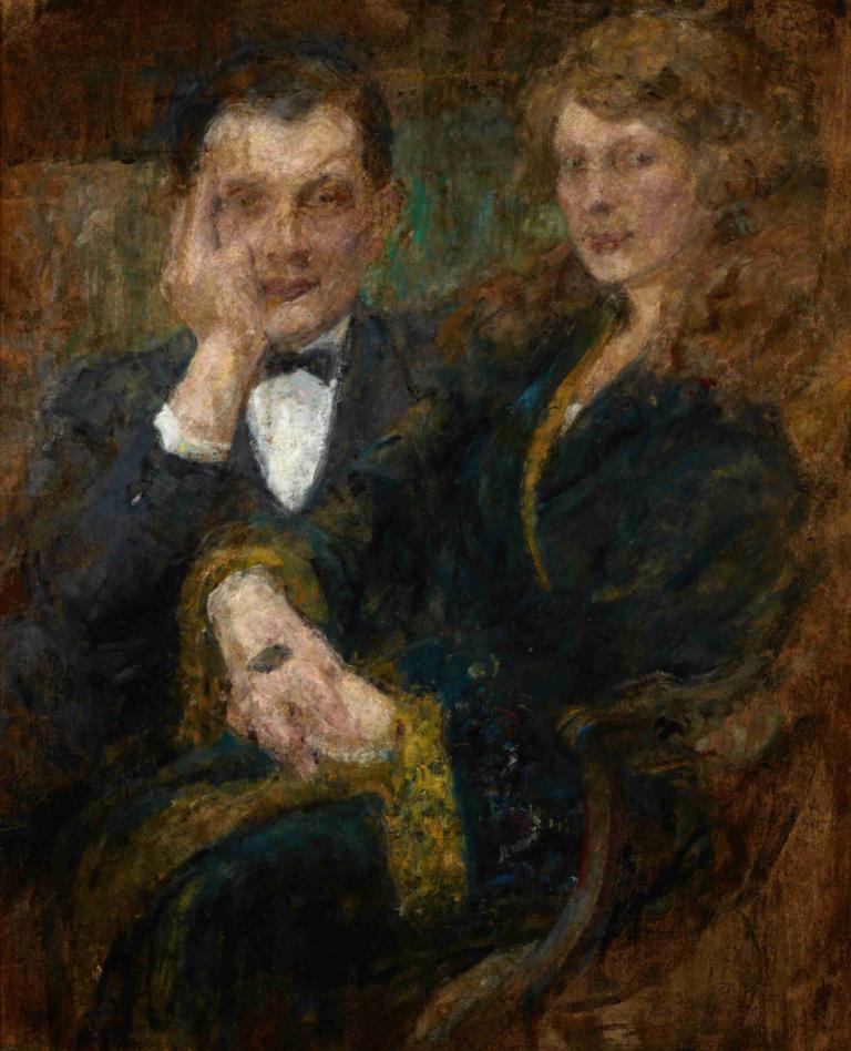 Portrait of Mrs and Mr Smogorzewski,Portret al doamnei și domnului Smogorzewski,Olga Boznanska