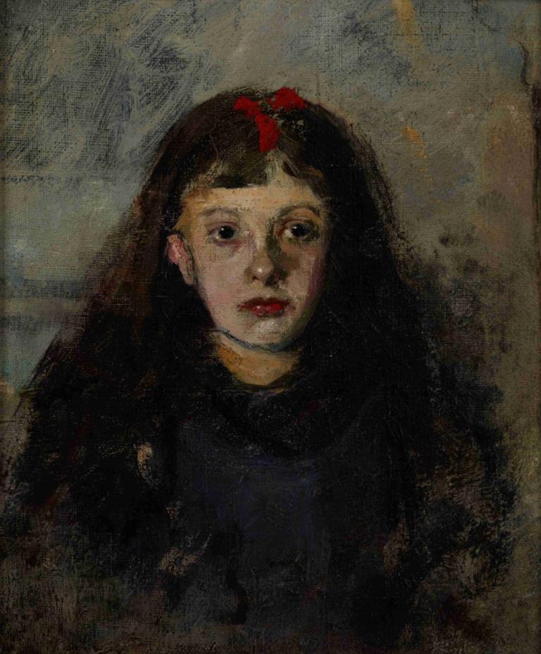 Portrait of a Girl - Zofia Sokołowska,Porträtt av en flicka - Zofia Sokolowska,Olga Boznanska,Oljemålning