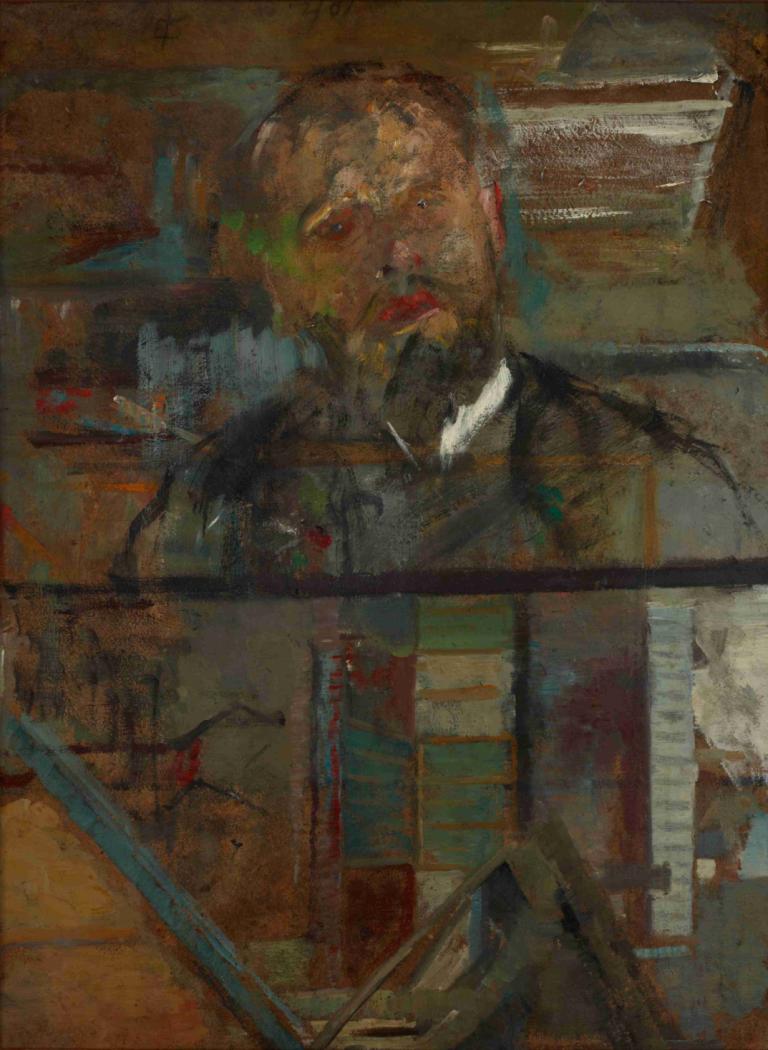 Sketch Portrait of a Man,Skiss Porträtt av en man,Olga Boznanska,Oljemålning,Oljemålning, 1 pojke