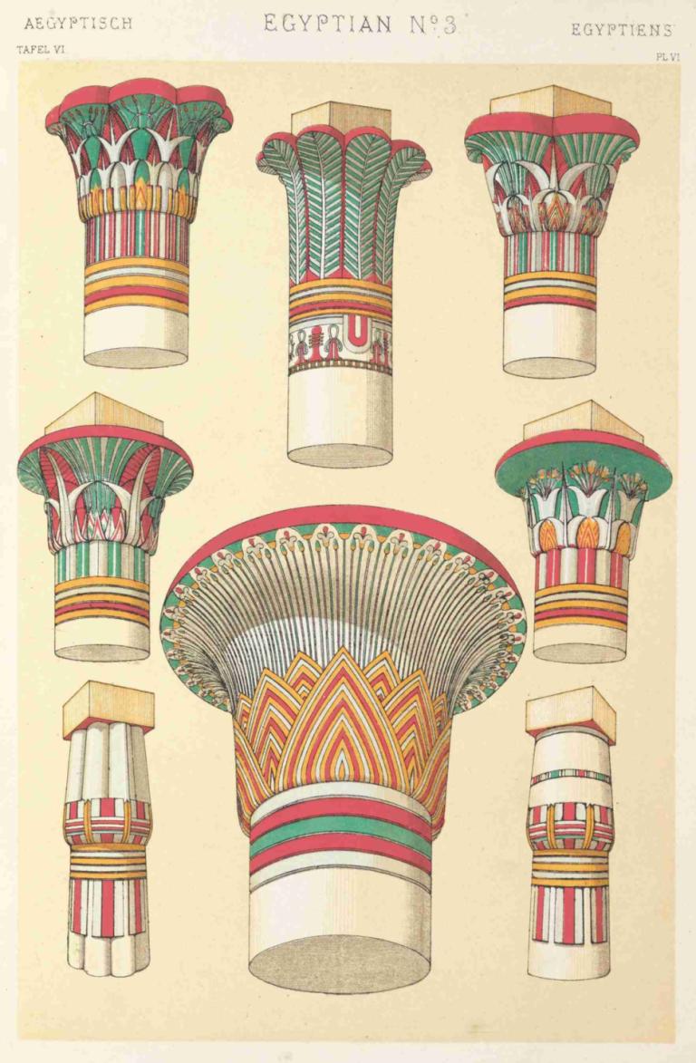 Egyptian No. 3,Egyptiska nr 3,Owen Jones,Illustration,Illustration, inga människor, gräns, engelsk text