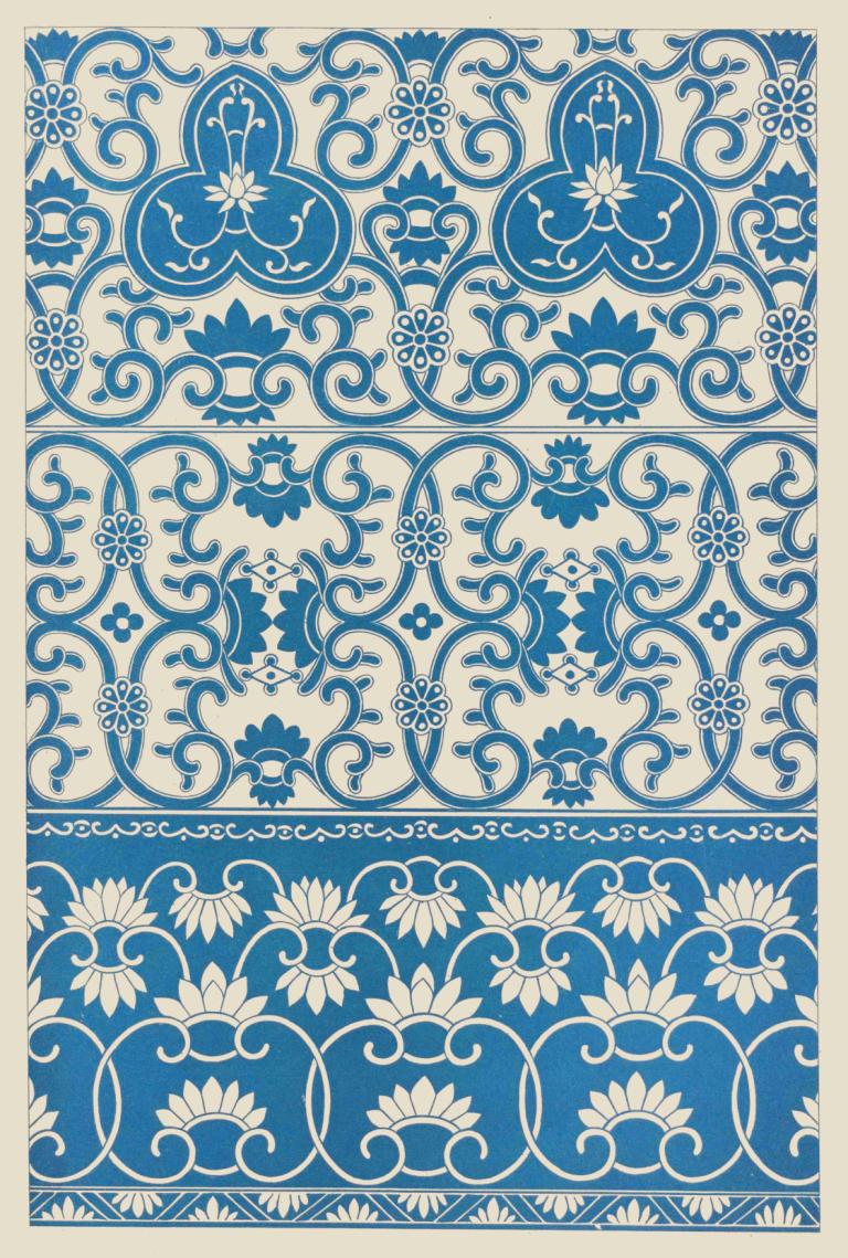 Examples of Chinese ornament, Pl.05,Owen Jones,Illustration,Illustration, flower, no humans, monochrome