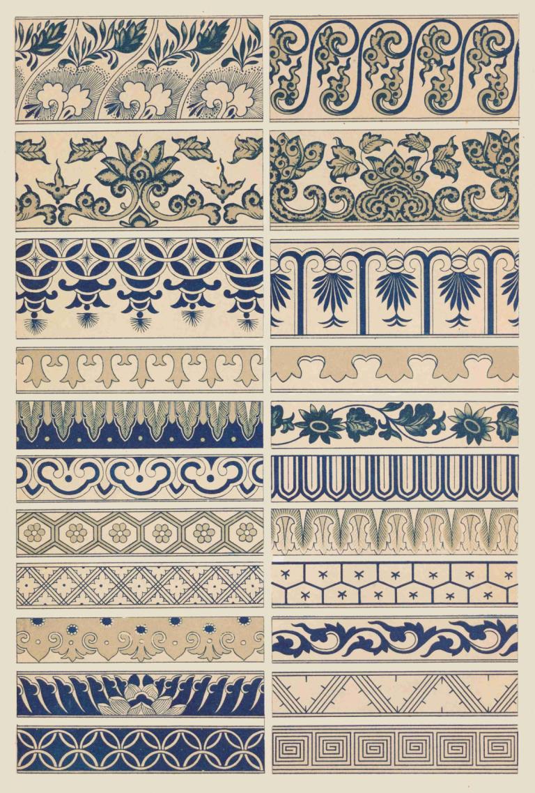 Examples of Chinese ornament, Pl.16,Exemples d'ornements chinois, Pl.16,Owen Jones,Illustration,Illustration