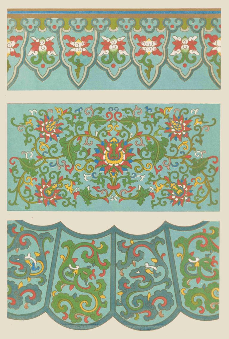 Examples of Chinese ornament, Pl.58,Příklady čínského ornamentu, Pl.58,Owen Jones,Ilustrace,Ilustrace