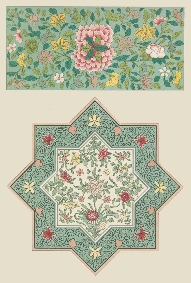 Examples of Chinese ornament, Pl.78,Voorbeelden van Chinees ornament, Pl.78,Owen Jones,Illustratie