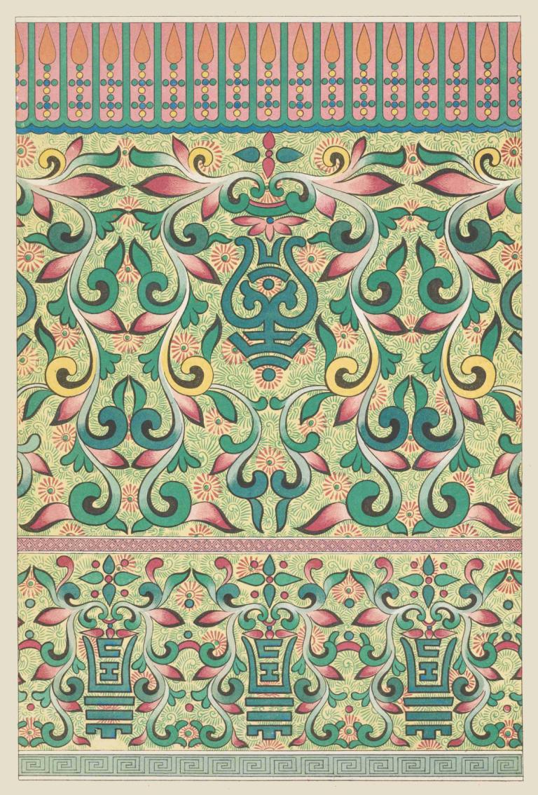 Examples of Chinese ornament, Pl.86,Esempi di ornamenti cinesi, Pl.86,Owen Jones,Illustrazione,Illustrazione