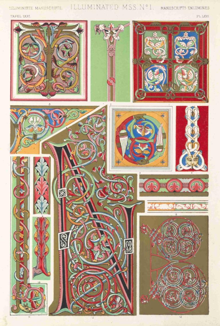 Illuminated Manuscripts No.1,Manuscritos iluminados nº 1,Owen Jones,Ilustración,Ilustración, no humanos