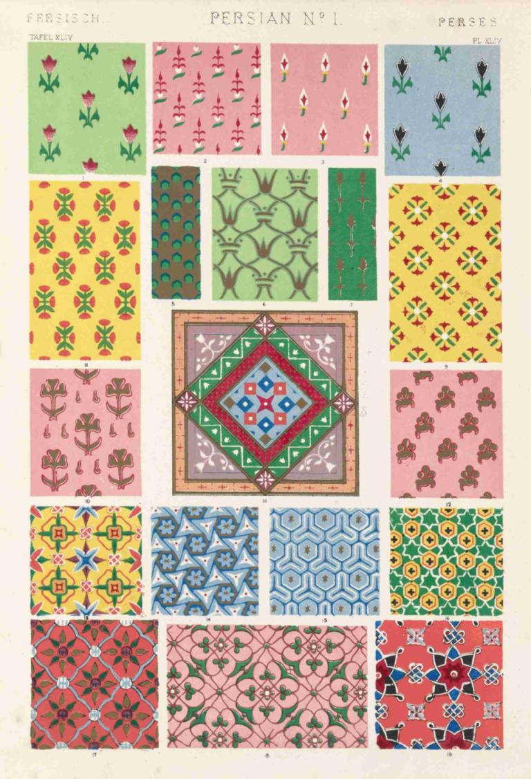 Persian No.1,Persiano n. 1,Owen Jones,Illustrazione,Illustrazione, Pokemon (creatura), fiore, 6+ragazze