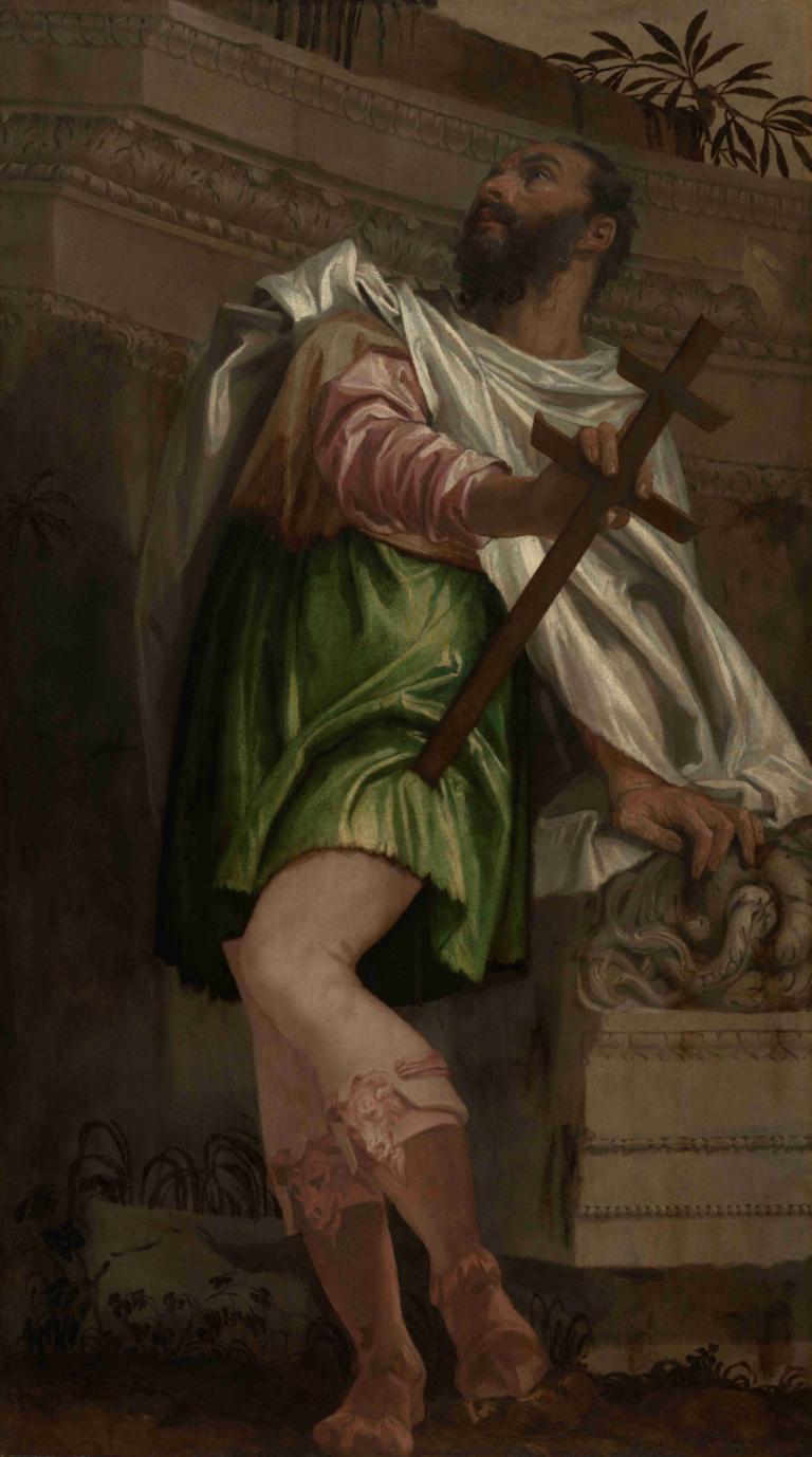 Allegory of Navigation with a Cross-Staff,Paolo Veronese,Oil Painting,Oil Painting, 1boy, beard, facial hair